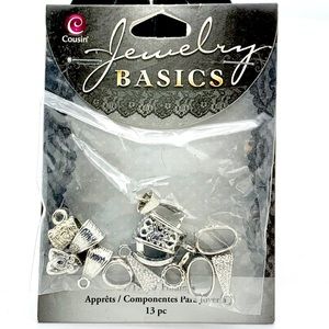 Silver Tone Pendant Bail Pack of 13 New Old Stock